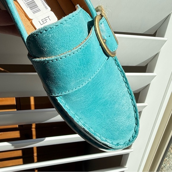 NEW BORN Contessa Turquoise Leather Buckle Platform Loafer Women’s Size 9.5 - Picture 10 of 10